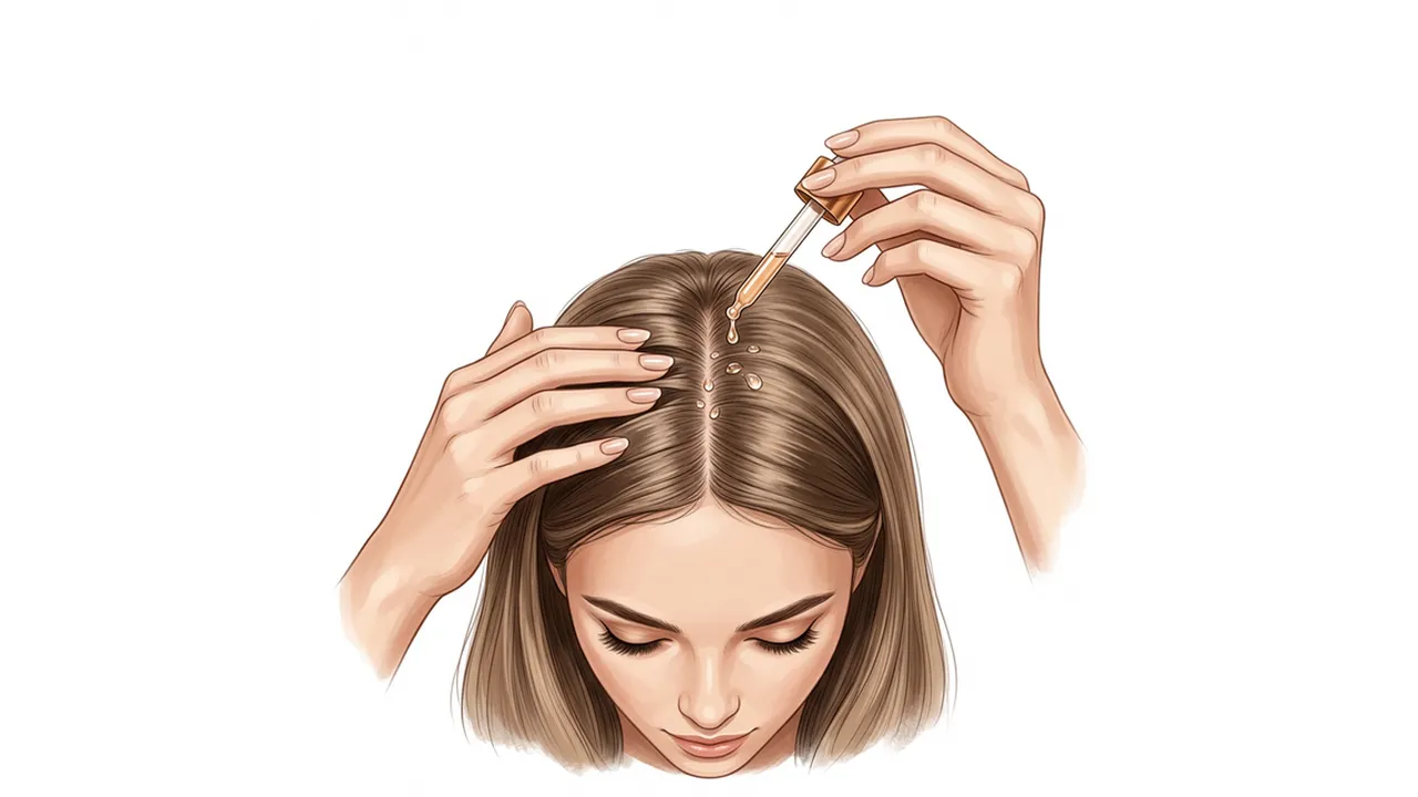 두피 앰플 케어 일러스트